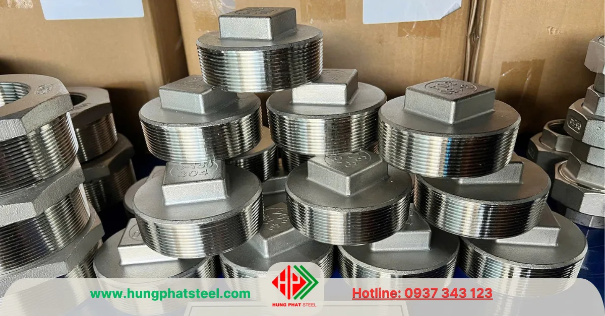 Nút bịt ren inox DN80 (D90)