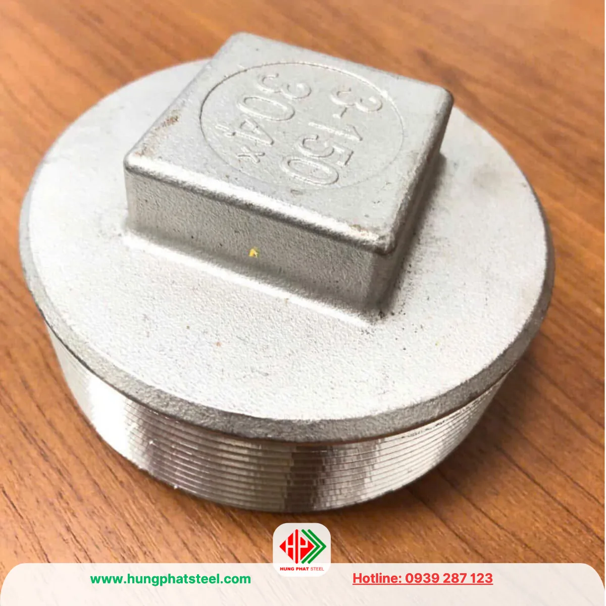 Nút bịt ren inox DN80 (D90)