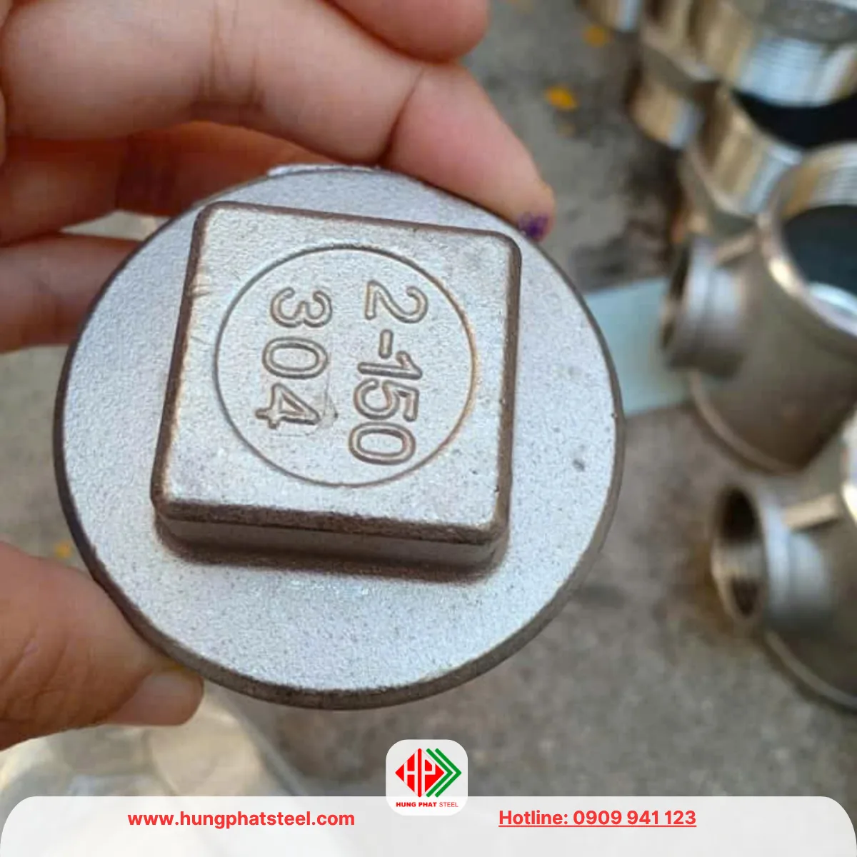 Nút bịt ren ngoài inox 304 DN50 (D60)