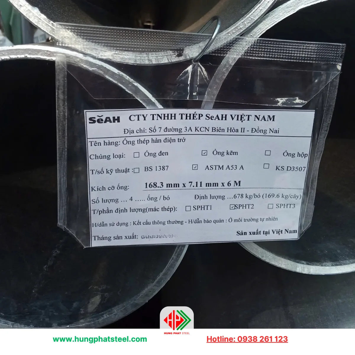 Ống thép SeAH phi 168 (DN150)