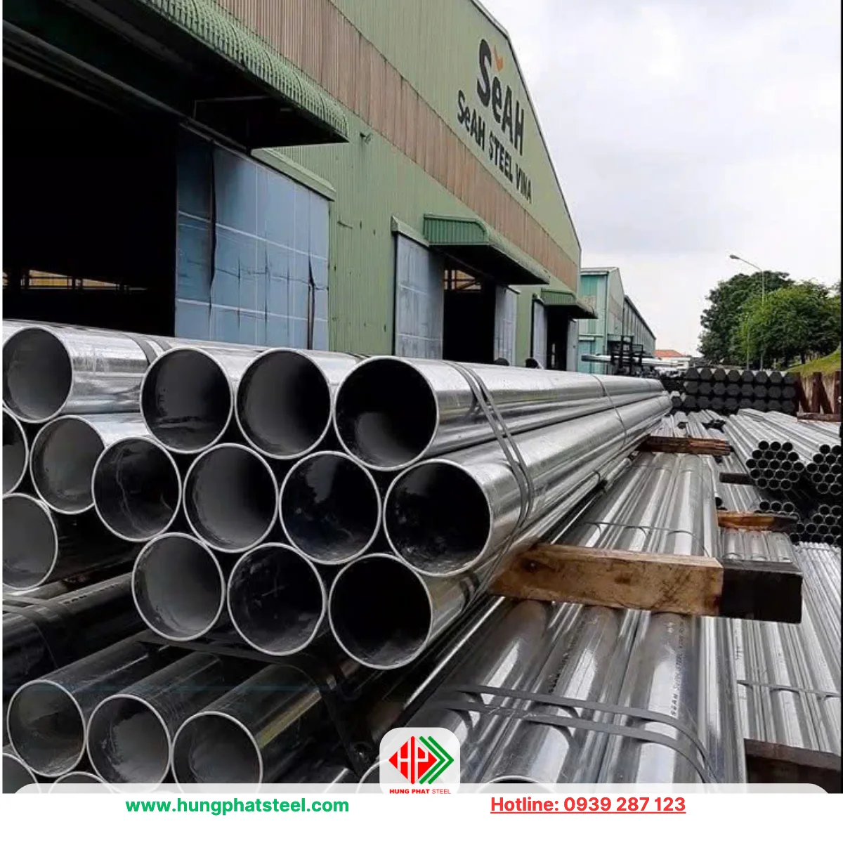 Ống thép mạ kẽm SeAH Phi 168