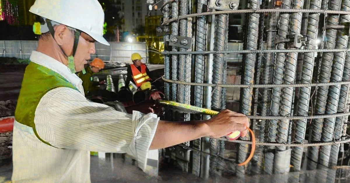 Quá trình khoan cọc thử (cọc thí nghiệm)