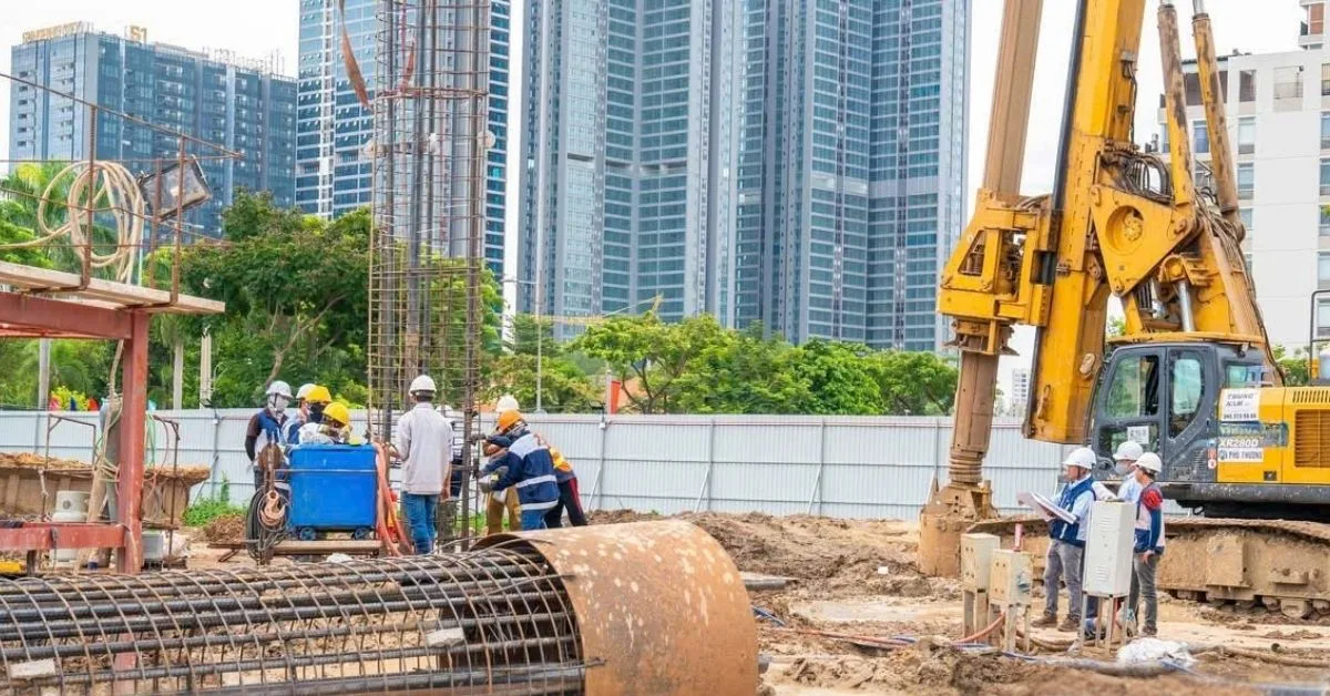 Quá trình khoan cọc thử (cọc thí nghiệm)