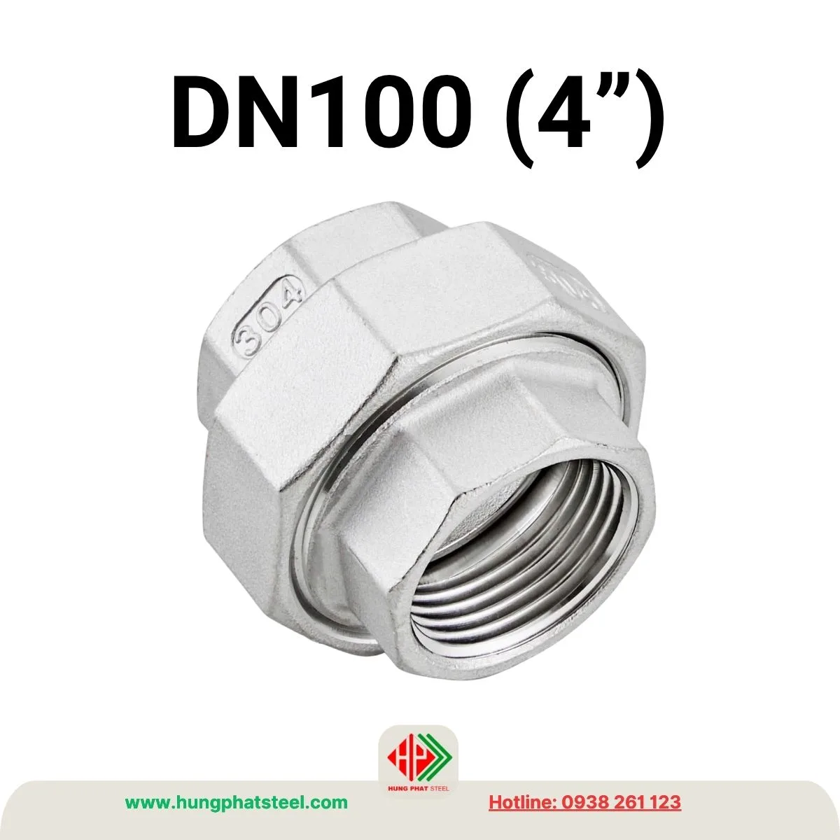Rắc Co INOX DN100 (D114)