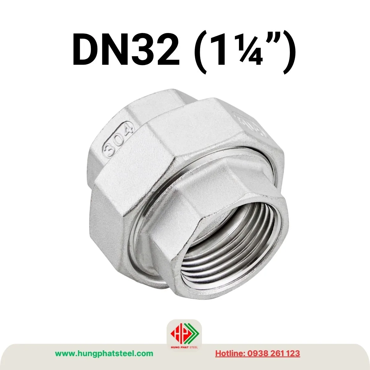 Rắc Co INOX DN32 (D42)