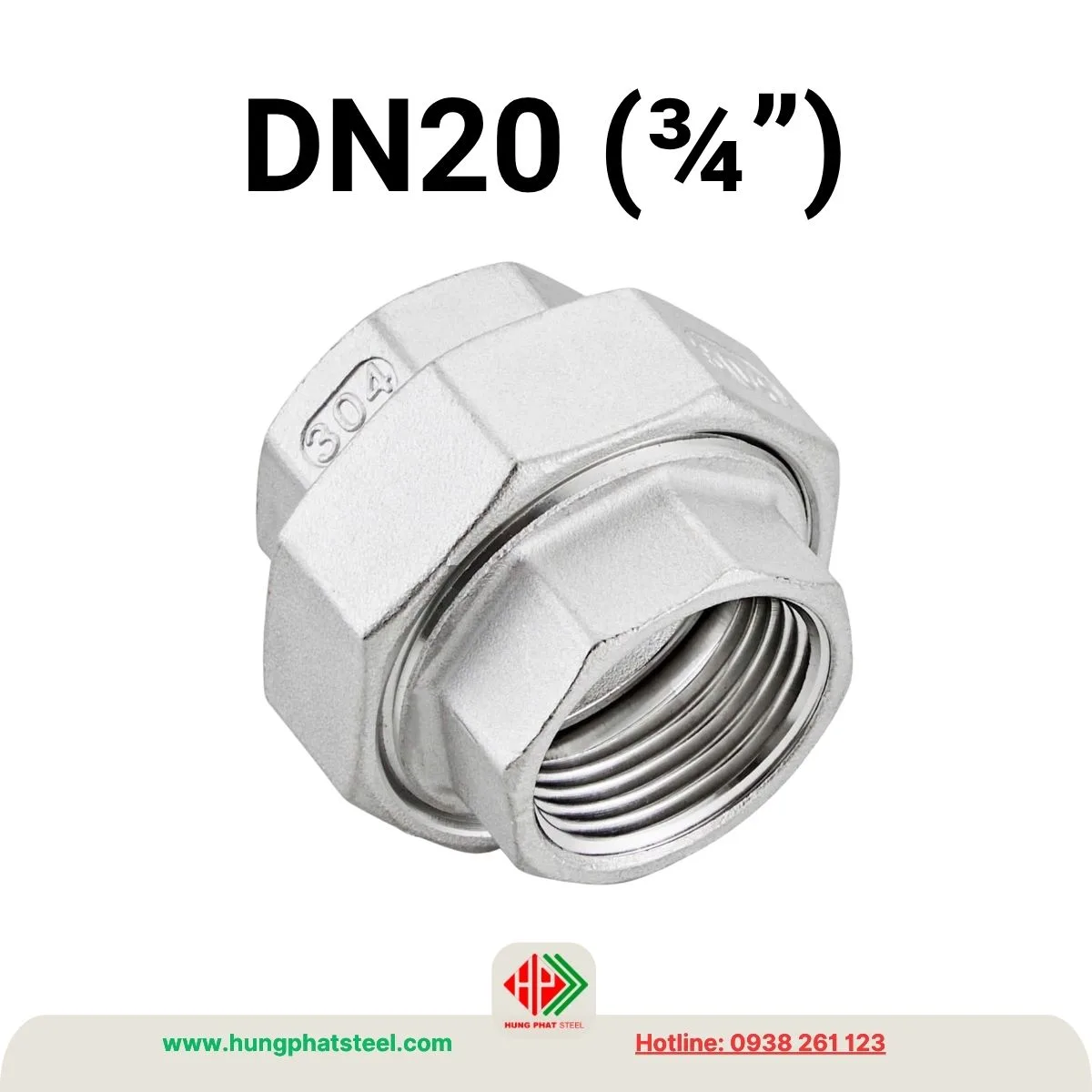 Rắc co INOX DN20 (D27)