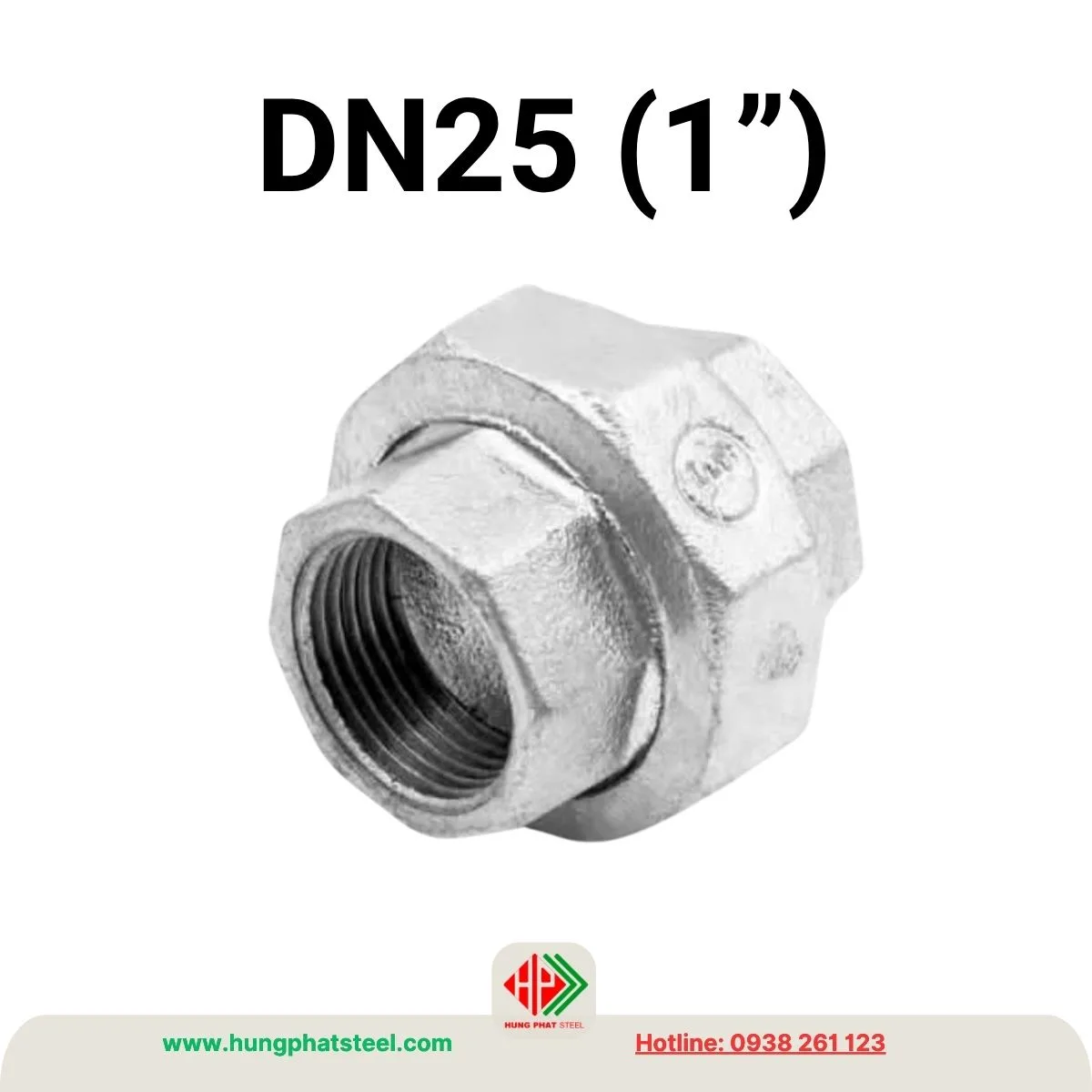 Rắc co mạ kẽm DN25 (D34)