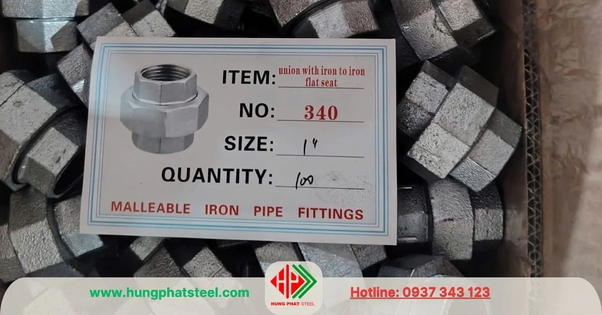Rắc co mạ kẽm DN25 (D34)