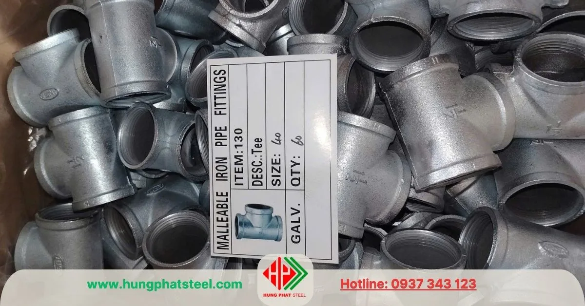Tê Ren Mạ Kẽm DN40 (D49)