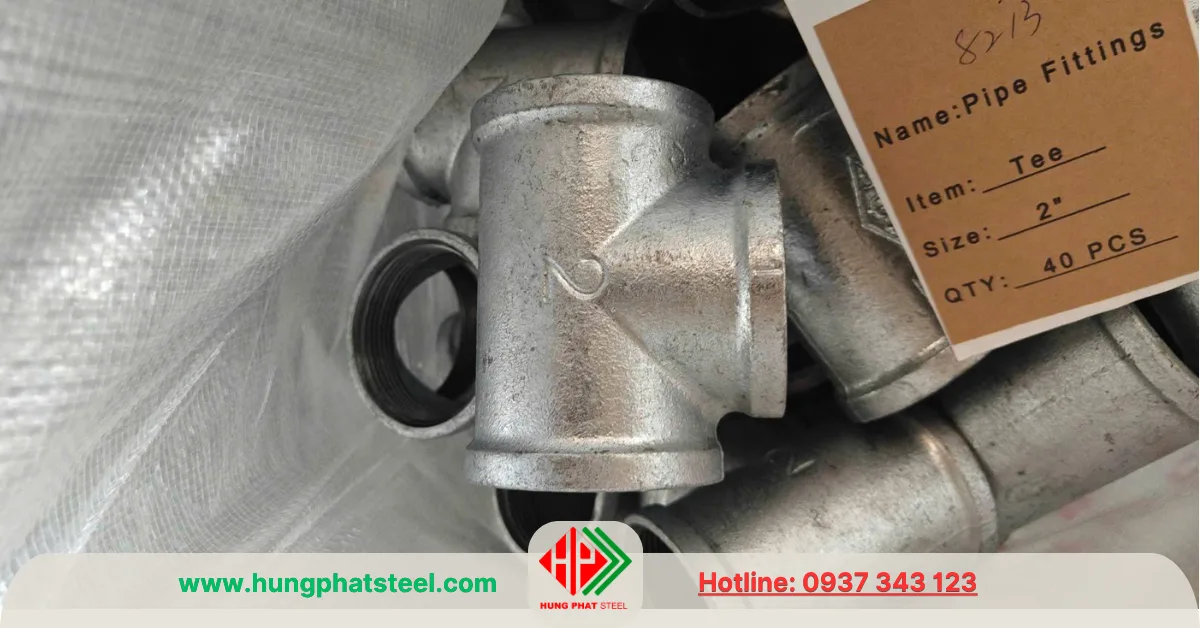 Tê Ren Mạ Kẽm DN50 (D60)