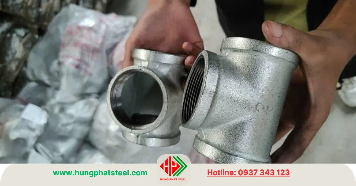 Tê Ren Mạ Kẽm DN50 (D60)