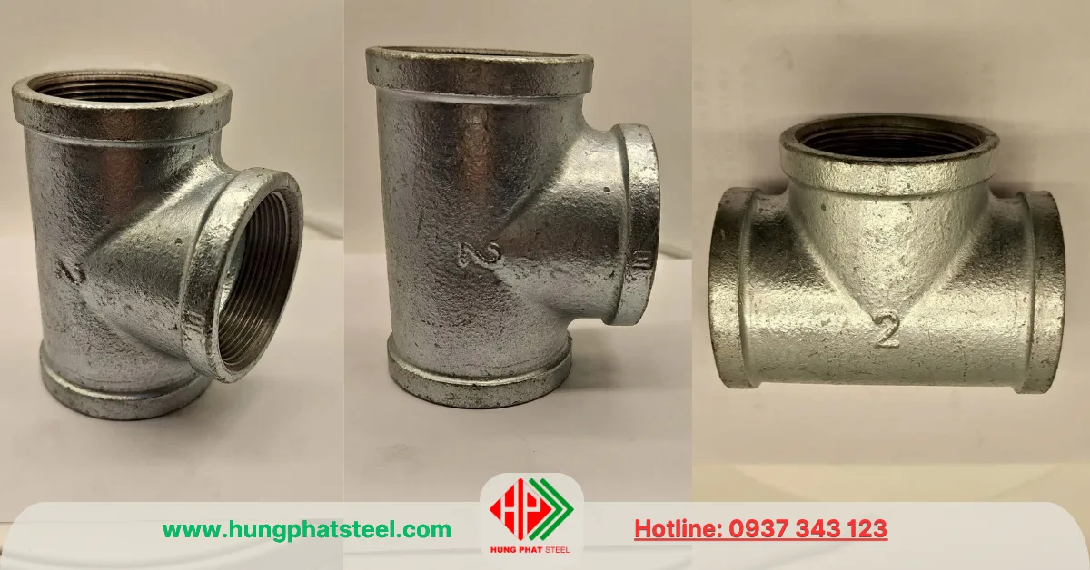 Tê Ren Mạ Kẽm DN50 (D60)