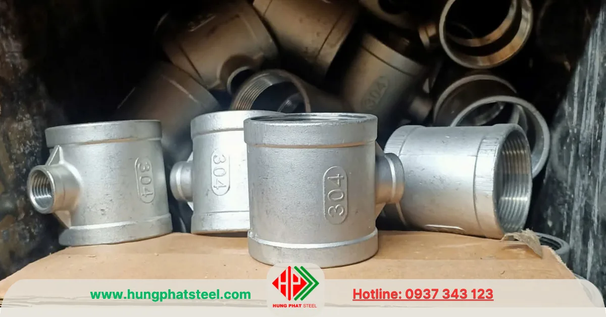 Tê giảm INOX ren DN50