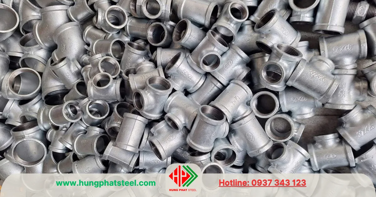 Tê giảm ren mạ kẽm DN32 x 25
