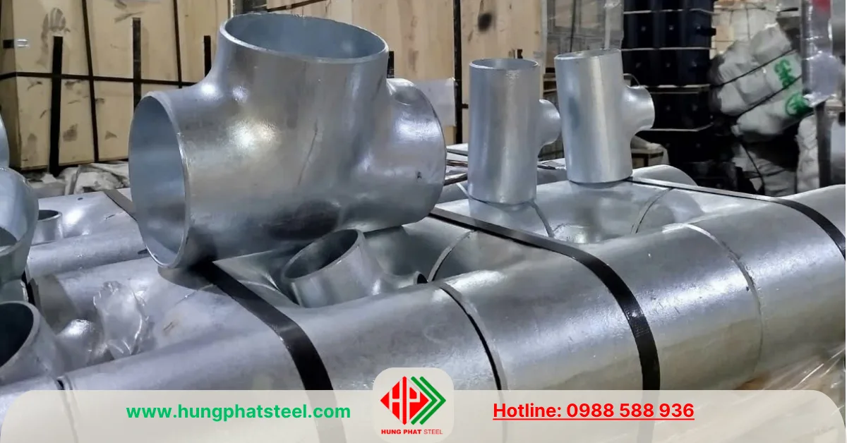 Tê hàn DN450 (D457) mạ kẽm