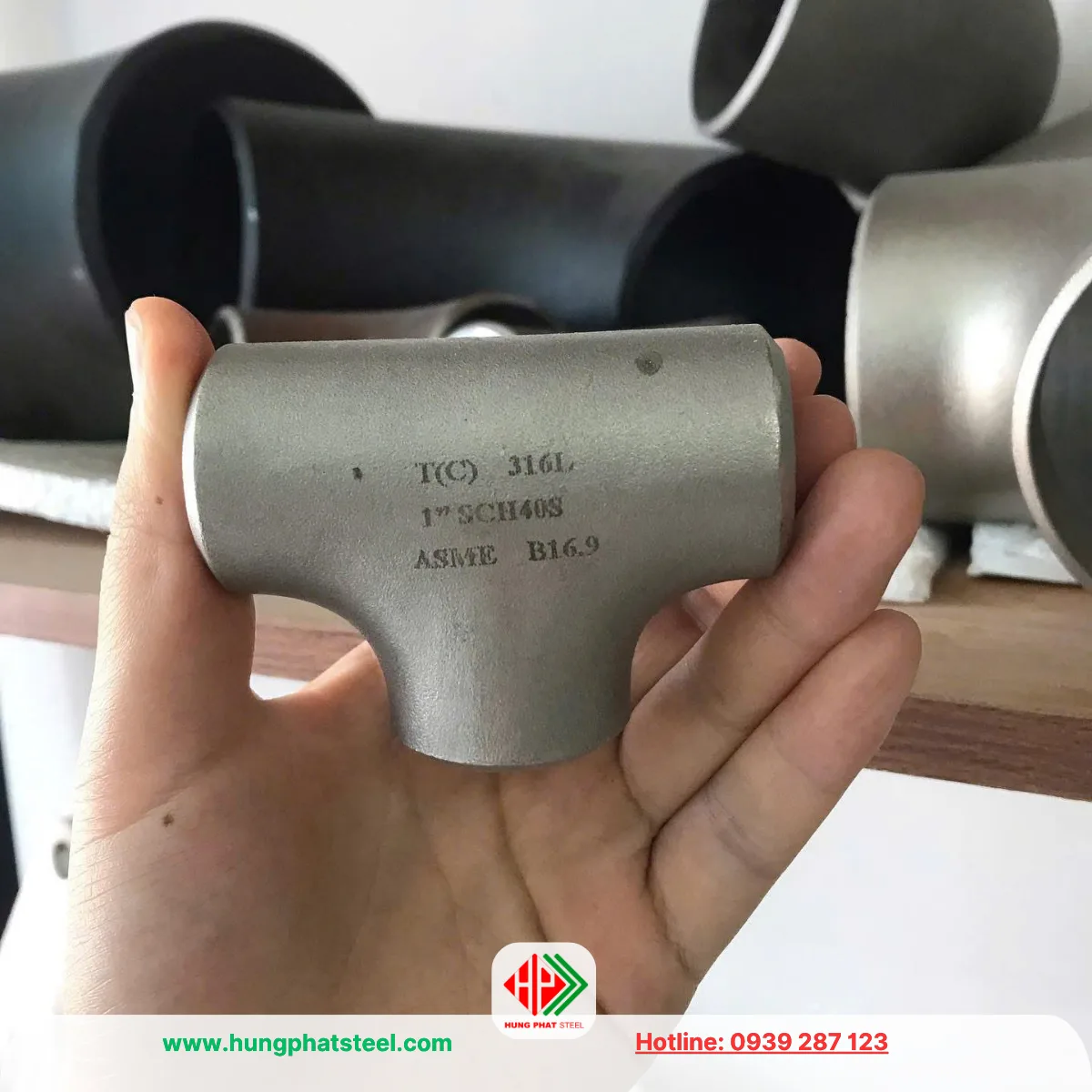 Tê hàn INOX DN25 (D34)