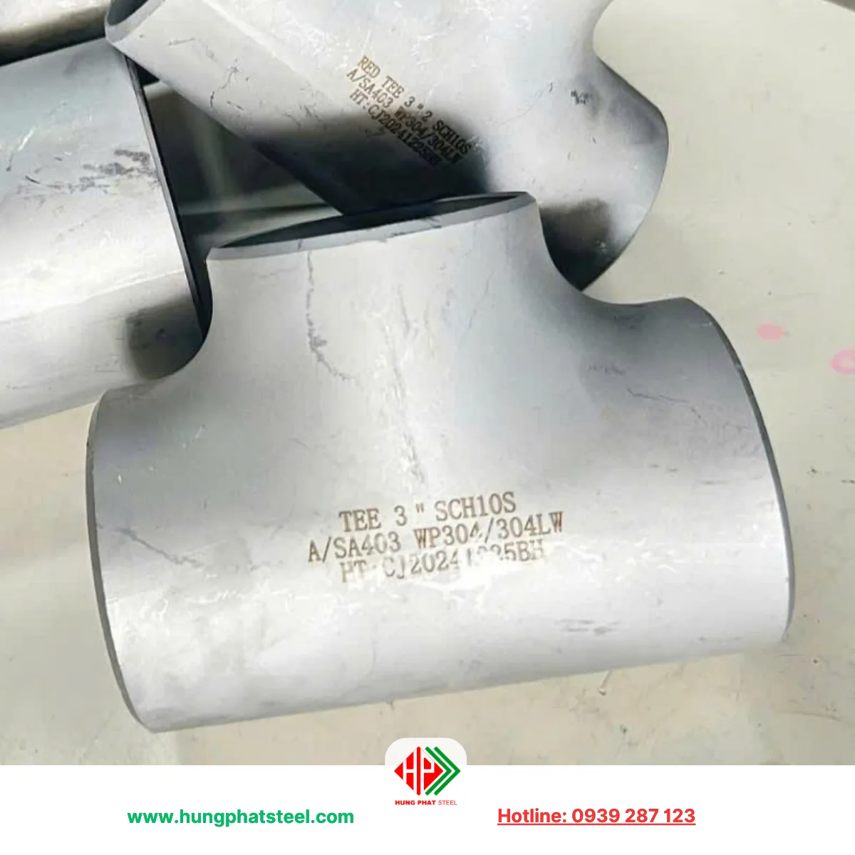 Tê hàn INOX DN80 (D90)