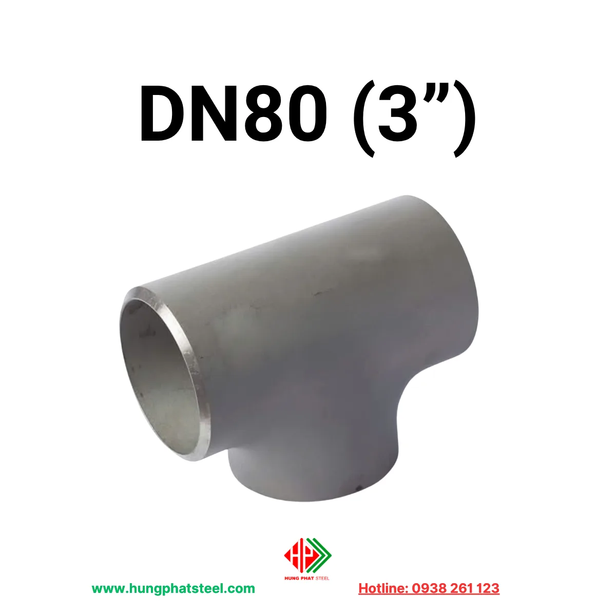 Tê hàn INOX DN80 (D90)