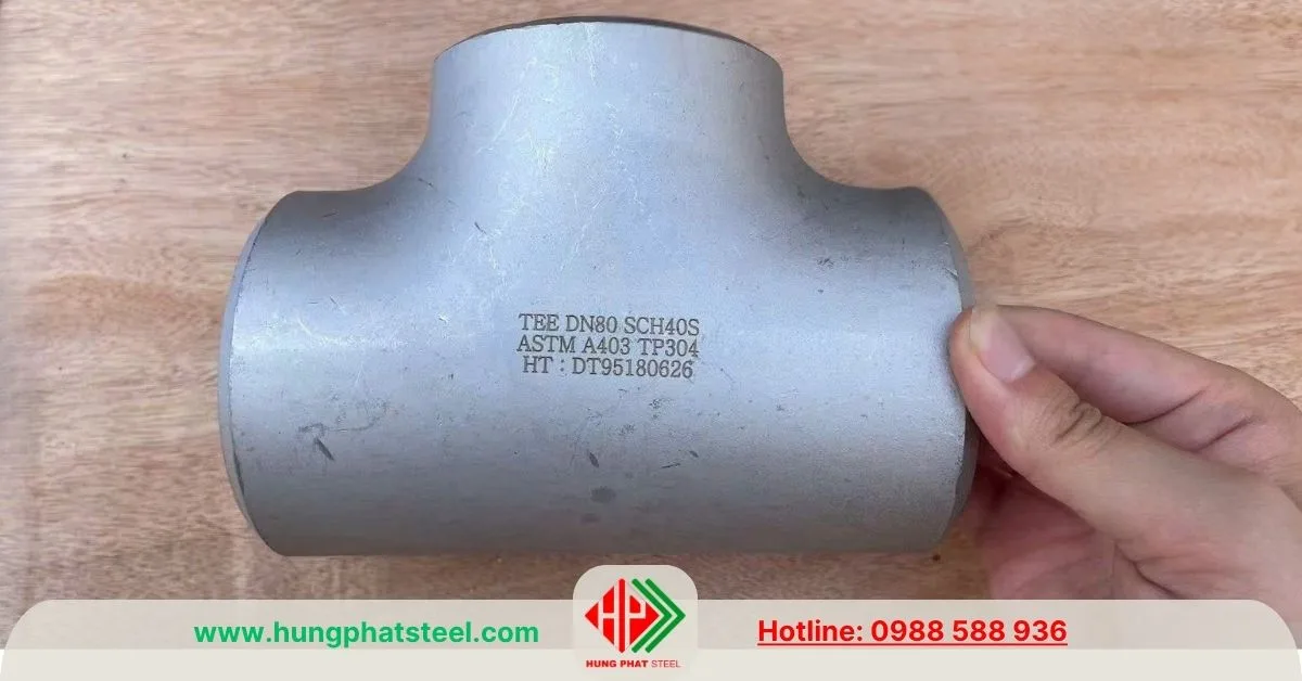 Tê hàn INOX DN80 SCH40