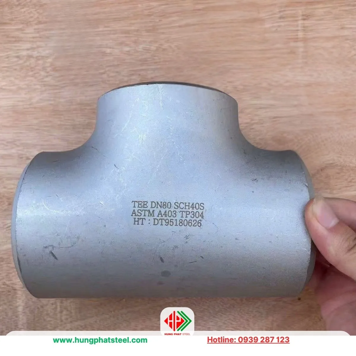 Tê hàn INOX DN80 SCH40