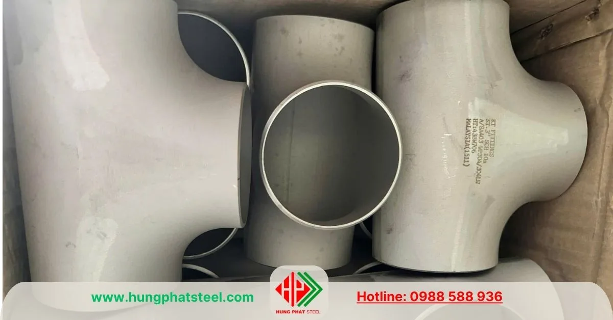 Tê hàn inox 304 DN80 (phi 90)