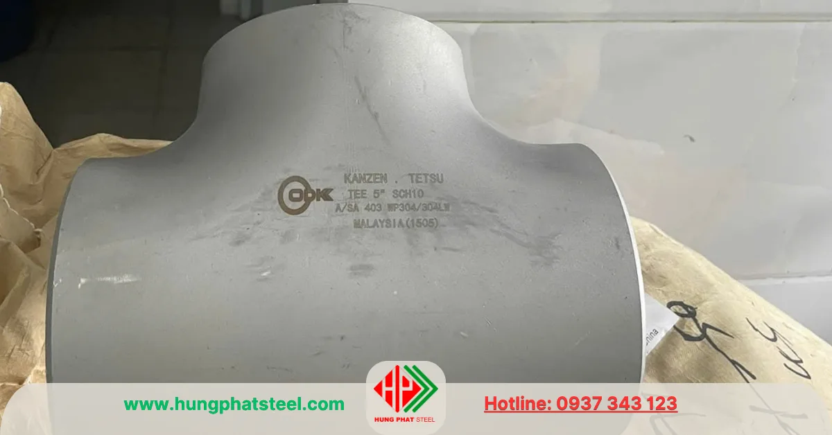 Tê hàn inox DN125 (D141)