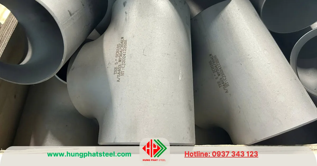 Tê hàn inox DN125 (D141, 5inch)