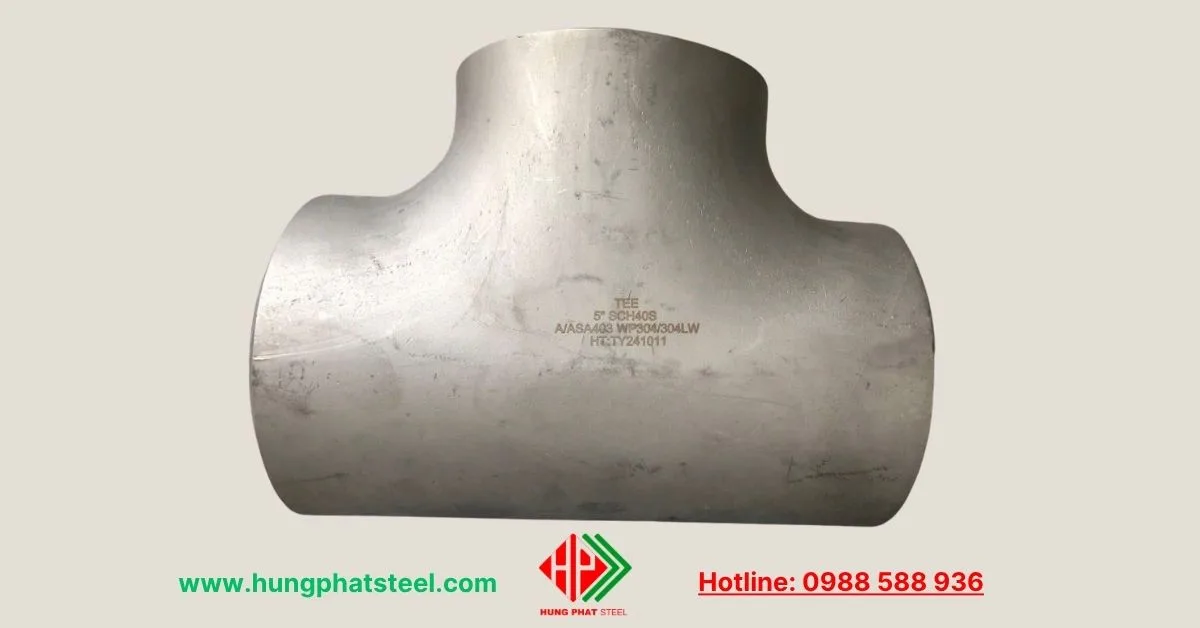 Tê hàn inox DN125 SCH40 (D141)