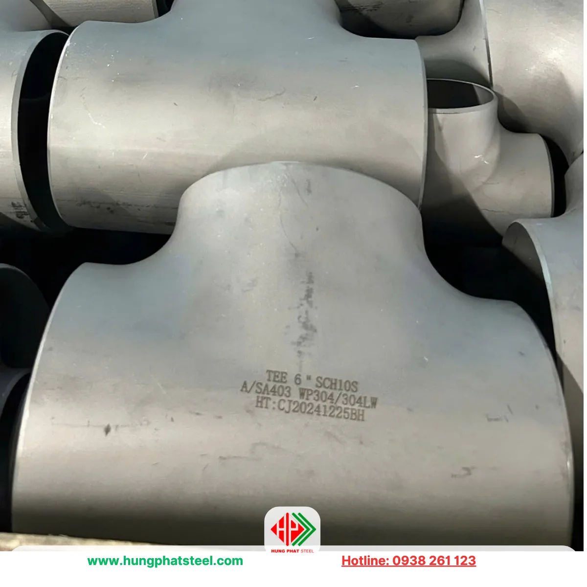 Tê hàn inox DN150 (D168)