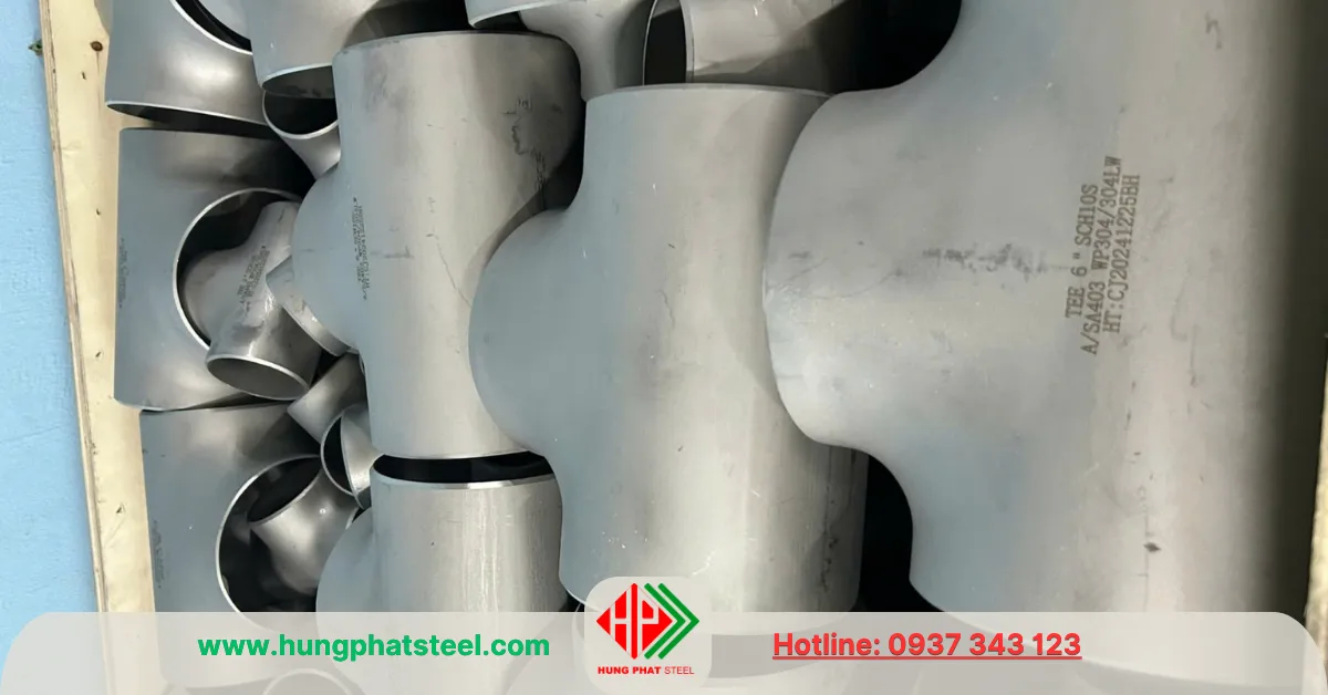 Tê hàn inox DN150 (D168)