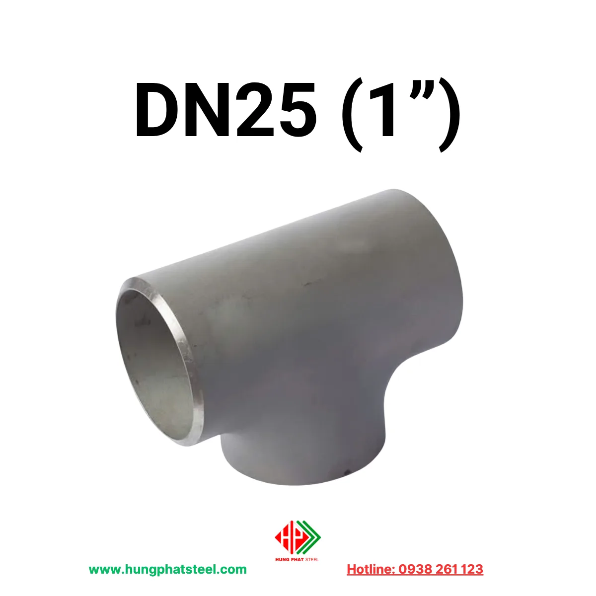 Tê hàn inox DN25 (D34)