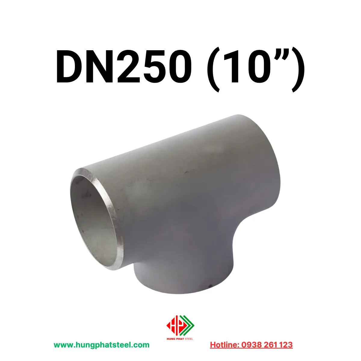 Tê hàn inox DN250 (D273)