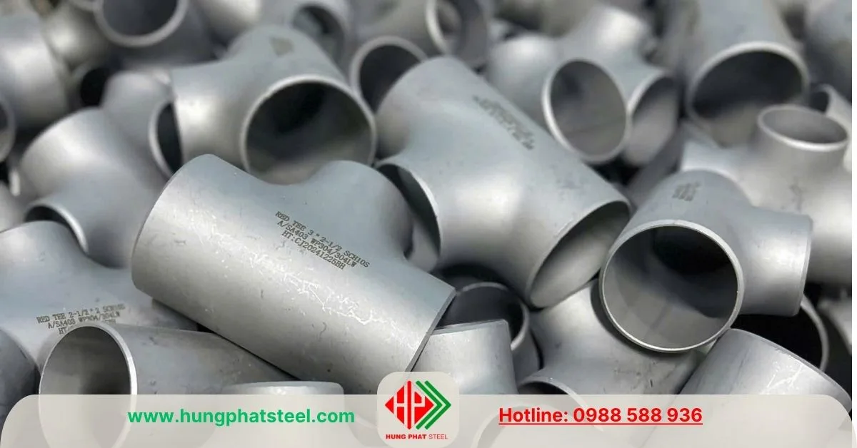 Tê hàn inox giảm DN80-65