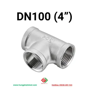 Tê ren INOX DN100