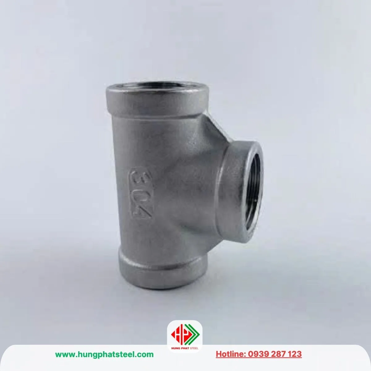 Tê ren INOX DN20 (D27)