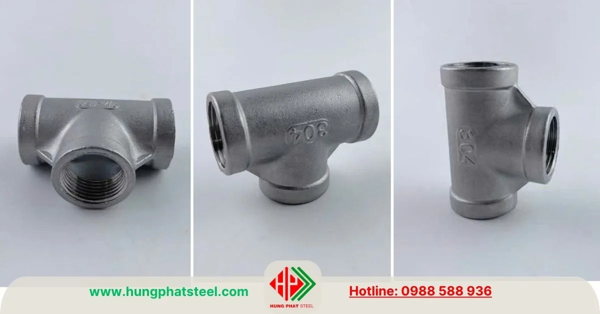 Tê ren INOX DN20 (D27)