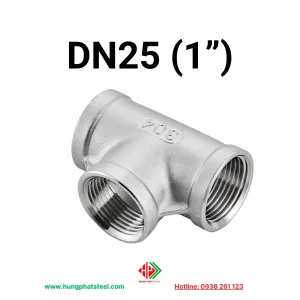 Tê ren INOX DN25 (D34)