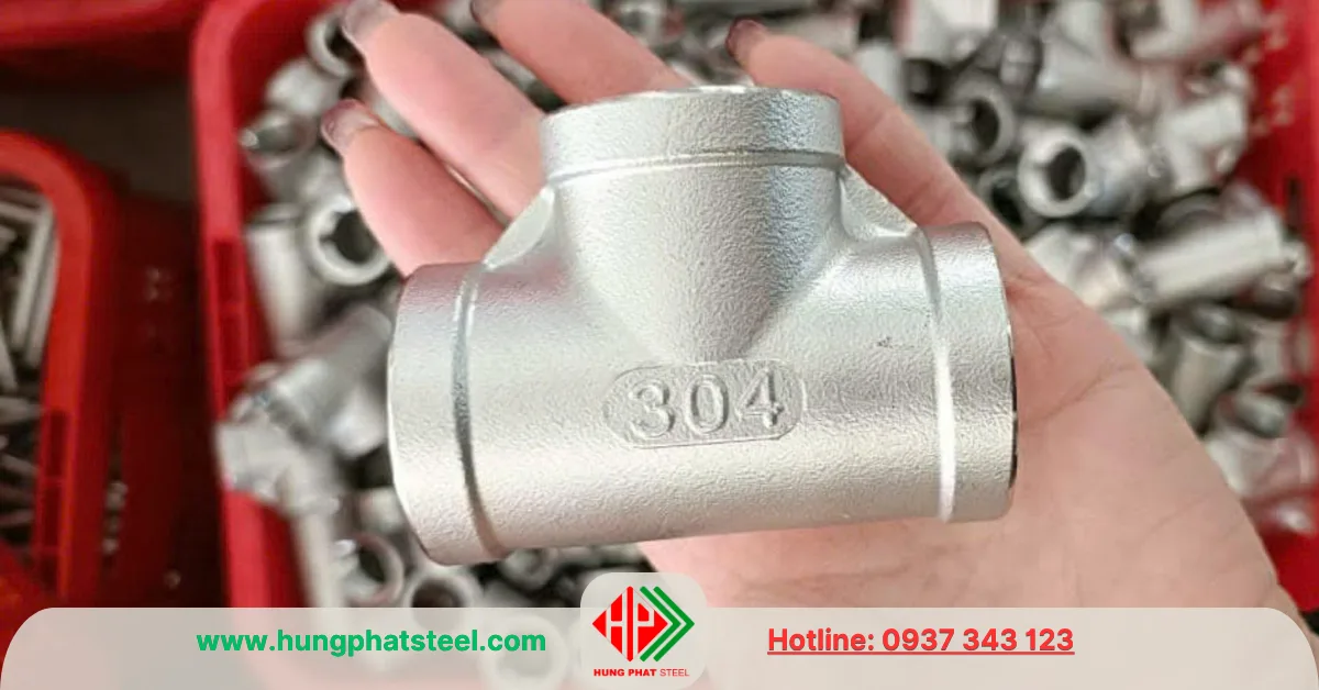 Tê ren INOX DN25 (D34)