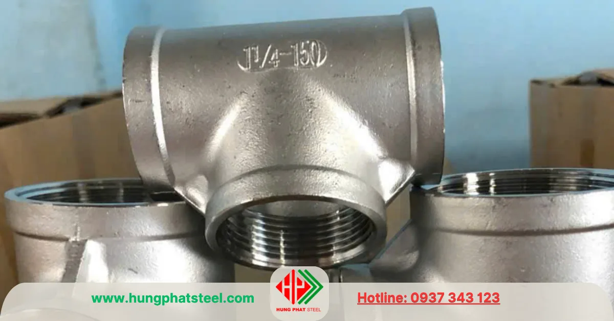 Tê ren INOX DN32 INOX 304