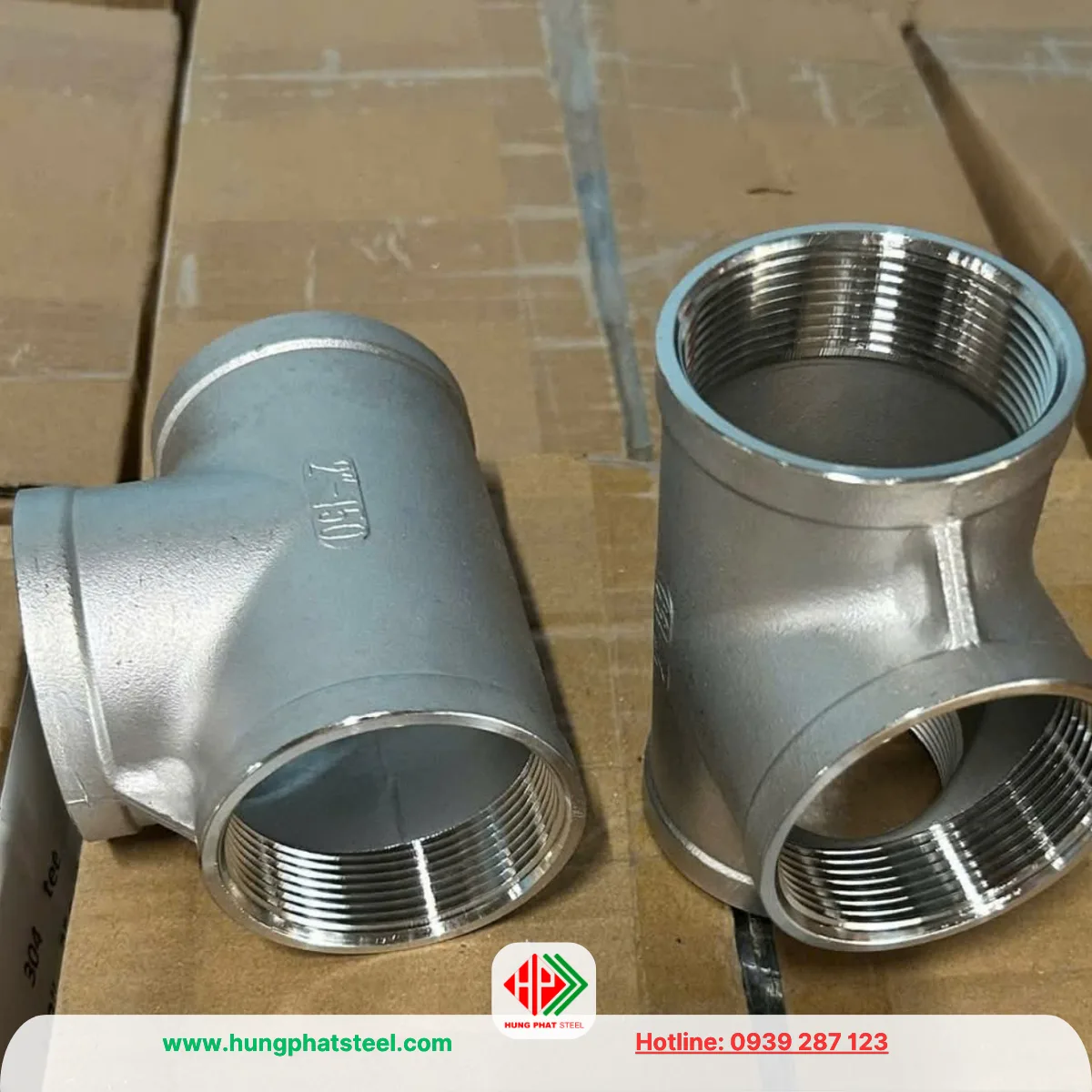 Tê ren INOX DN50 (D60)