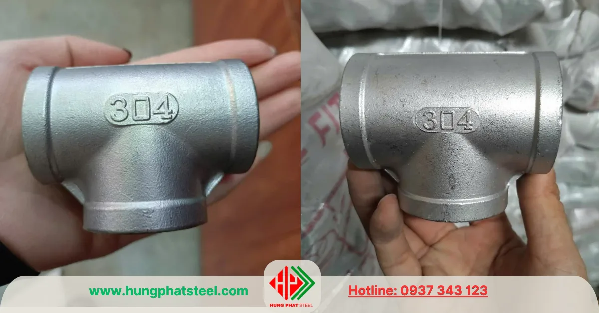 Tê ren INOX DN50 (D60)