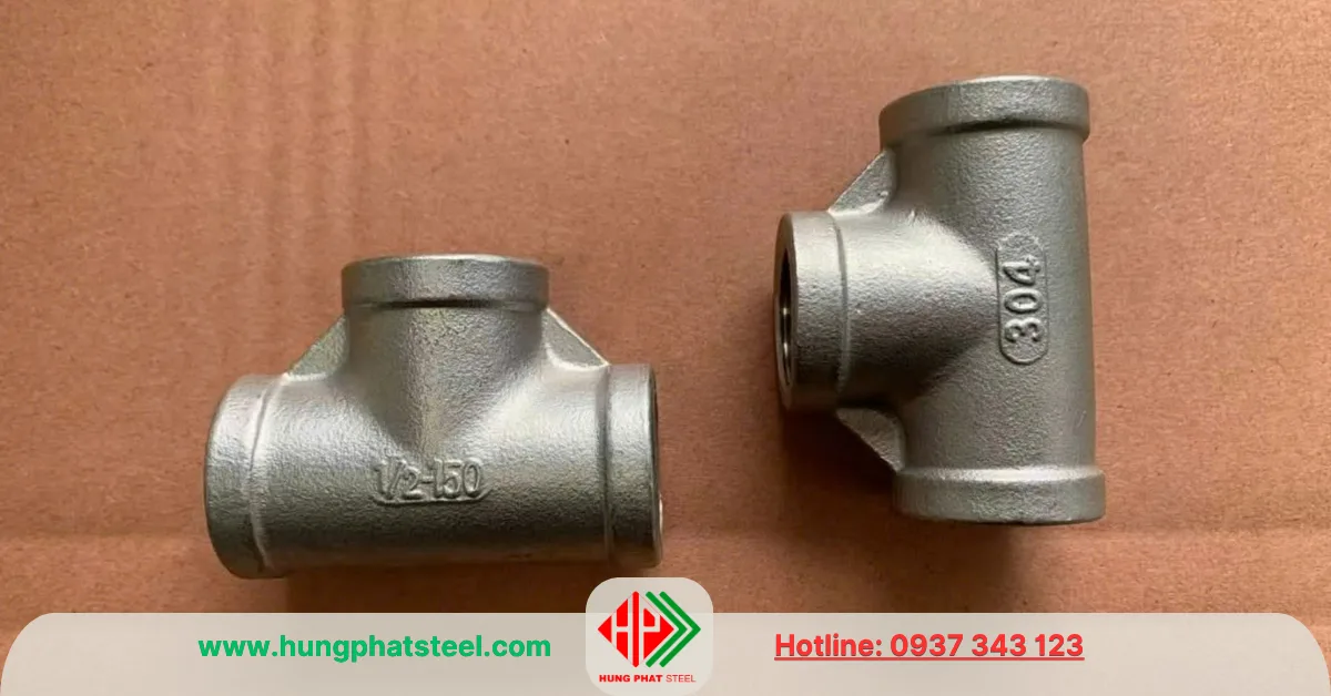 Tê ren inox DN15 (D21)
