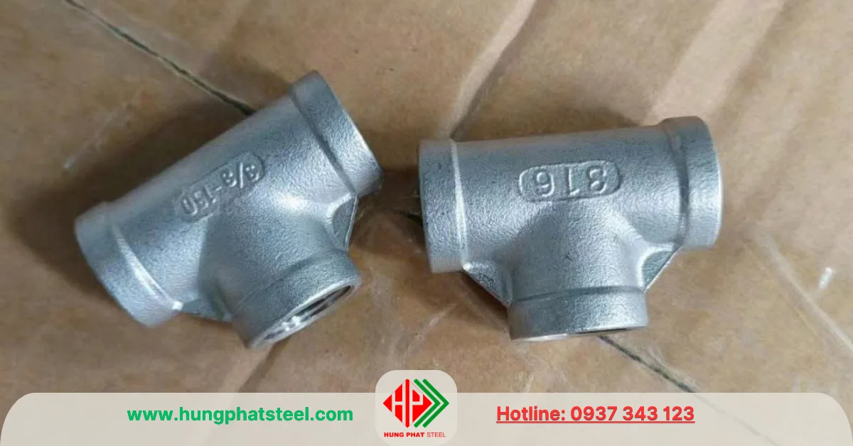 Tê ren inox DN15 (D21)
