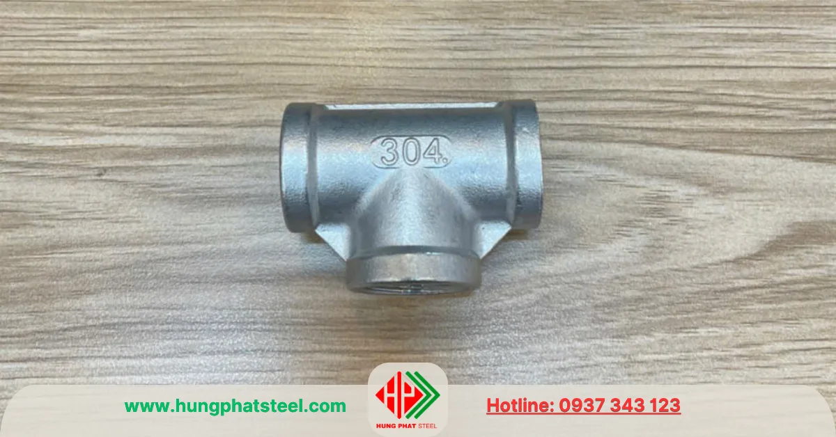 Tê ren inox DN15 (D21)