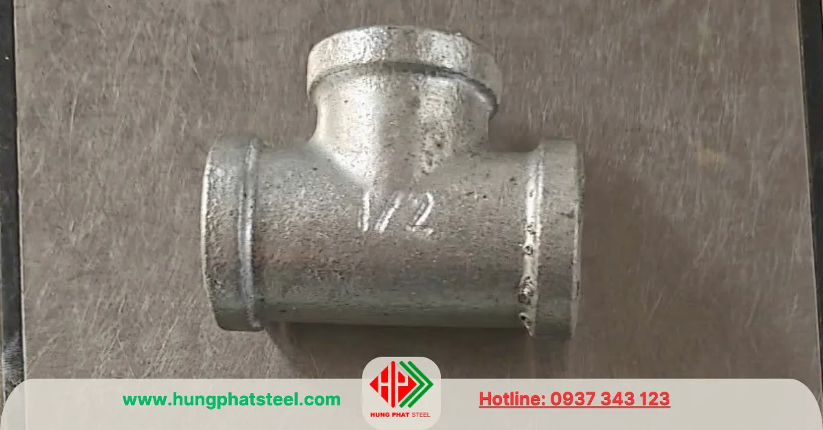 Tê ren mạ kẽm DN15 (D21)