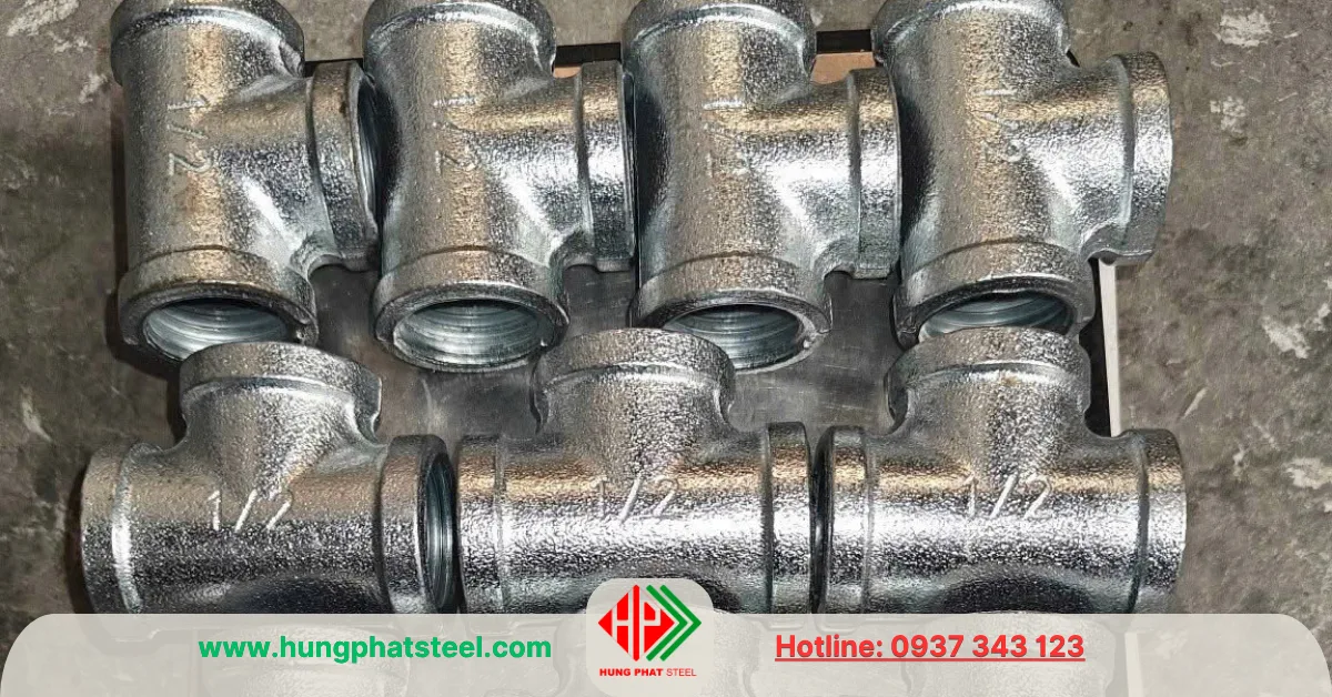 Tê ren mạ kẽm DN15 (D21)