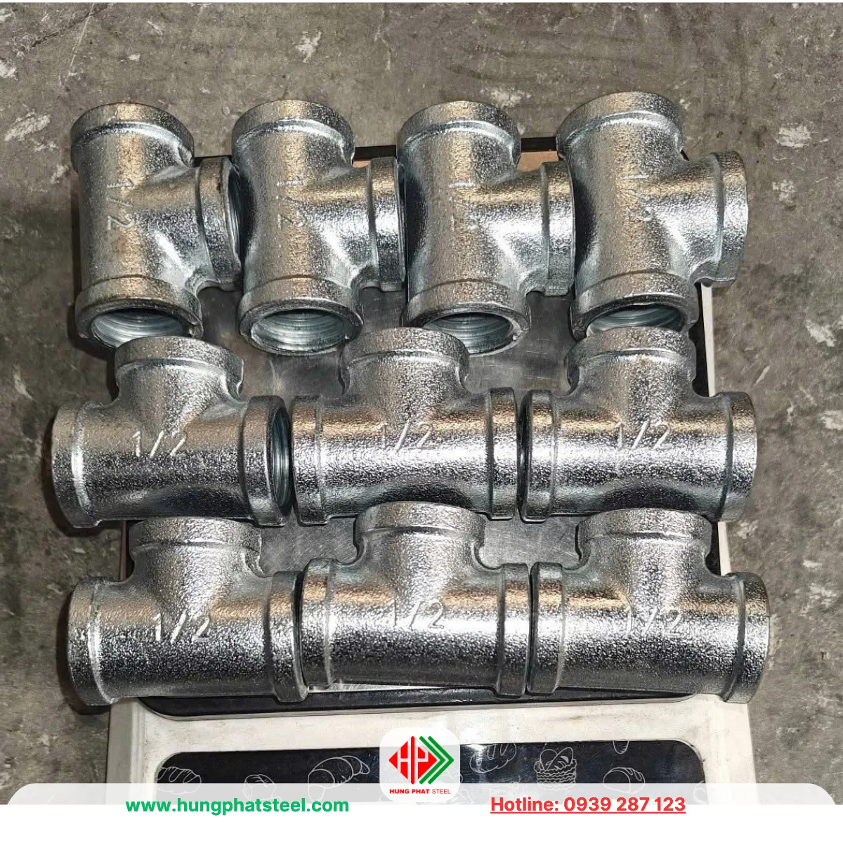 Tê Ren Mạ Kẽm DN15 (D21) - Ảnh 3