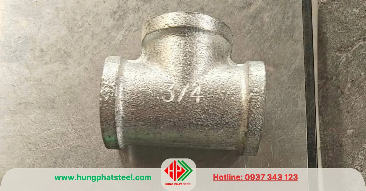 Tê ren mạ kẽm DN20 (D27)