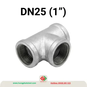Tê ren mạ kẽm DN25 (phi 34)