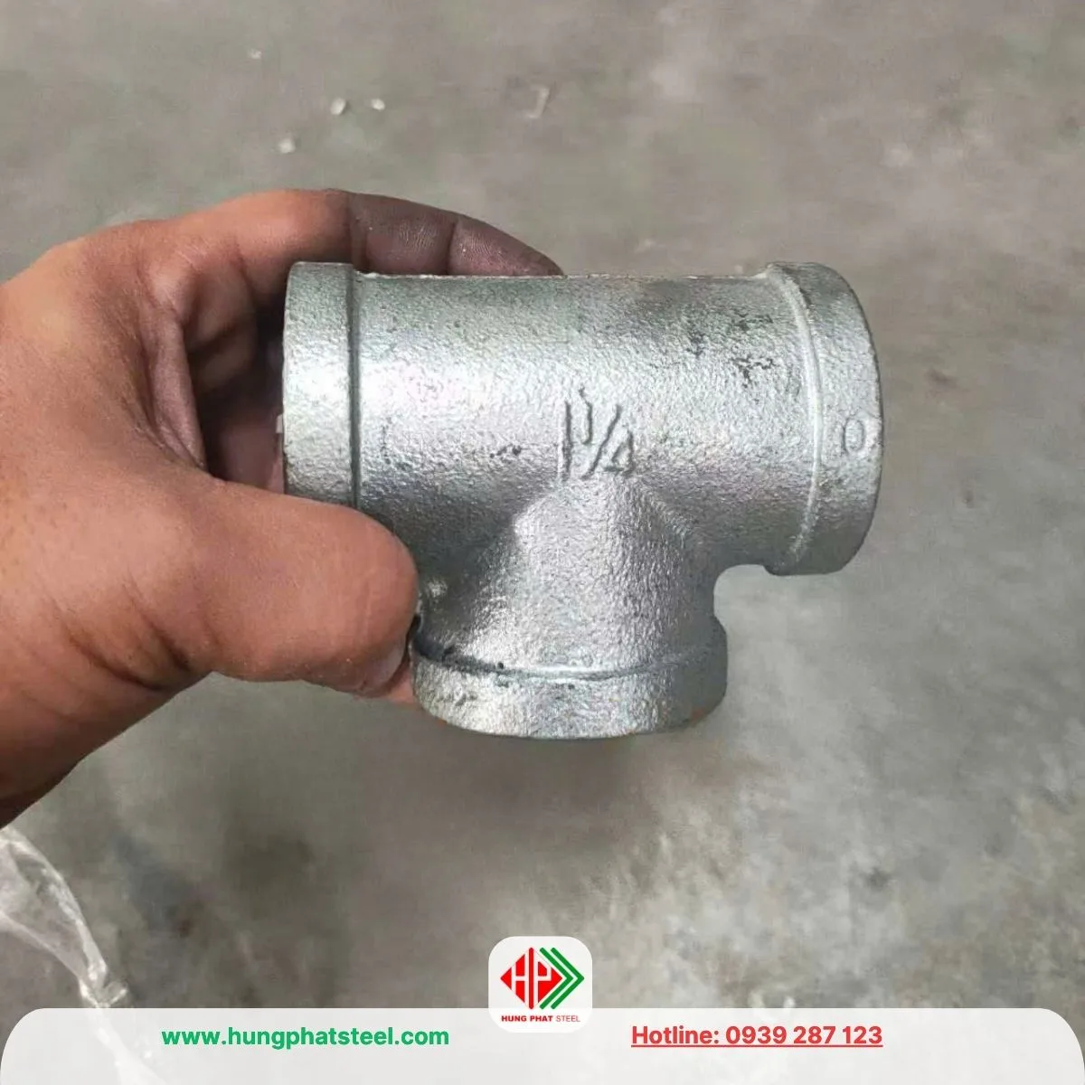Tê ren mạ kẽm DN32 (D42)